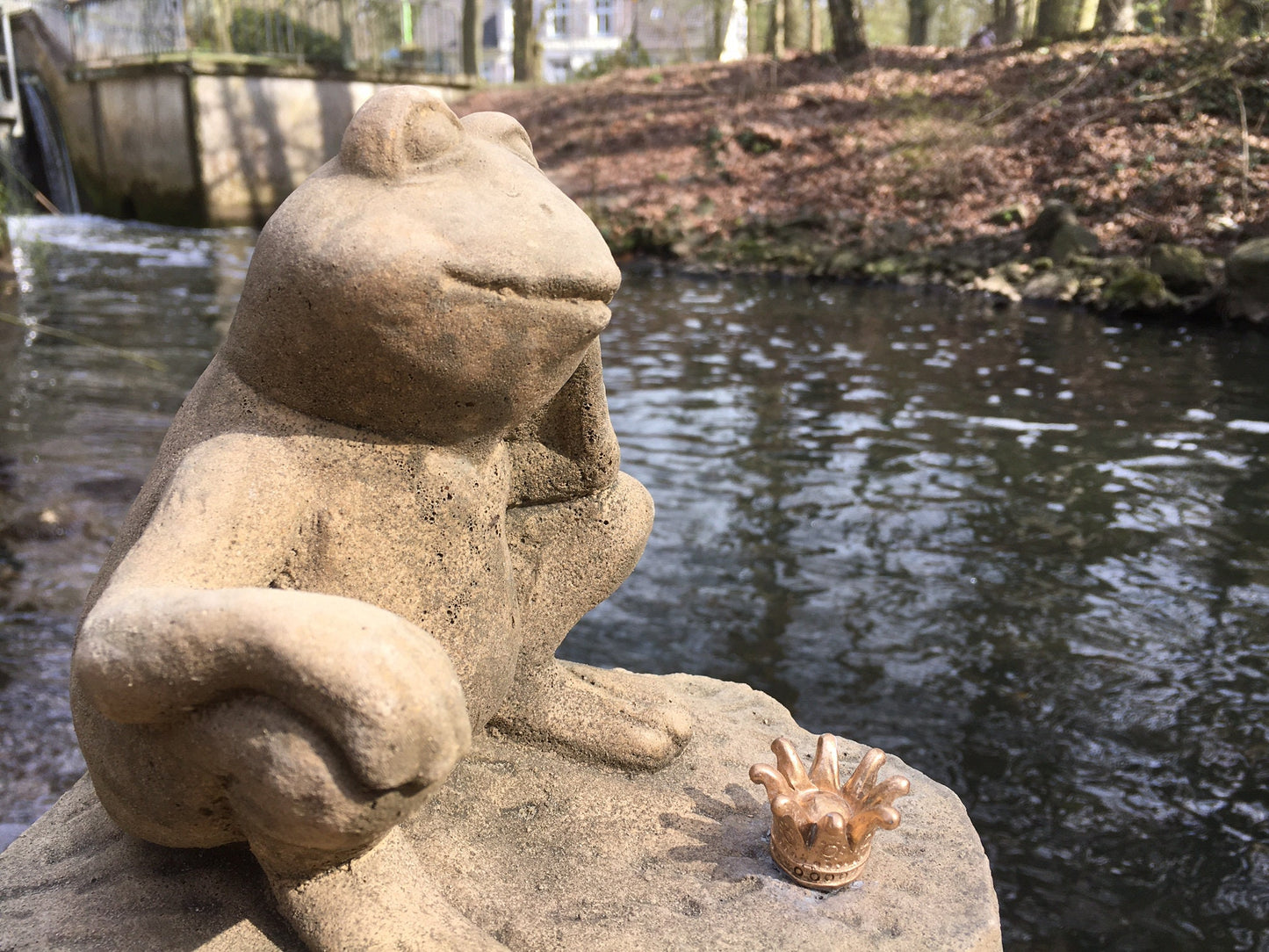 Froschkönig sitzend